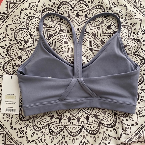 Gymshark V Neck Training Sports Bra Light Blue - Picture 2 of 3